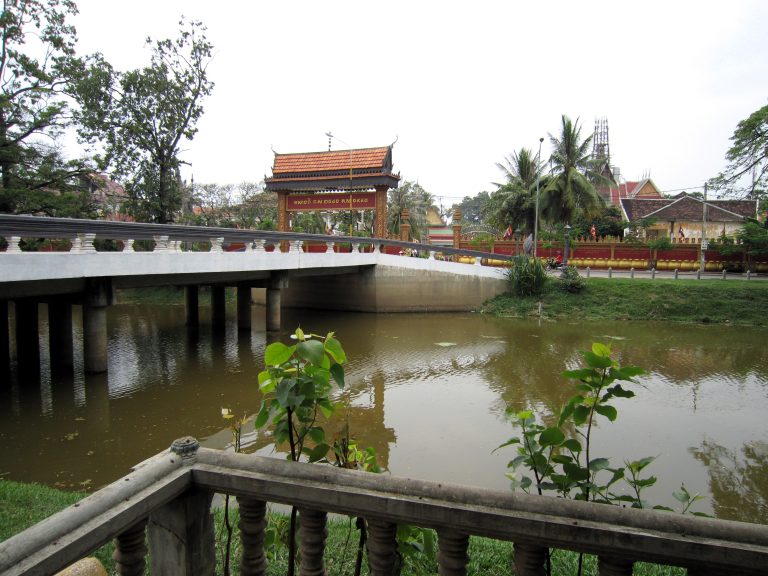 Wat Bo Bridge. Used to cross this back and forth multiple times a day (I lived a couple of blocks over the river, the main 'downtown' was a block from where this pic was snapped).