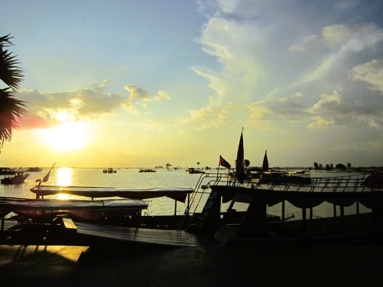 Incredible skies over the boat terminal at Kampong Phluk