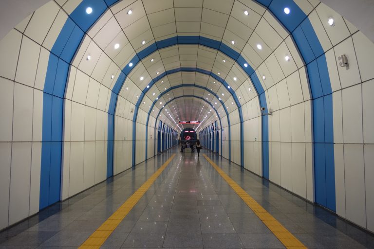 Almaty Metro. Clean, safe, efficient, though not that busy (in terms of subway trains or passengers).