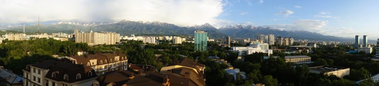Almaty skyline (evening)