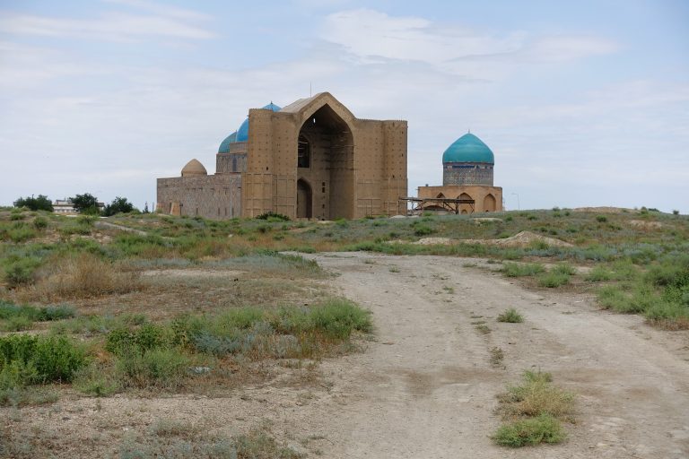 Another view of the mausoleum within its grounds.