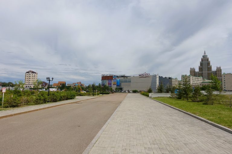 Hope this captures the sense of absurdity that you can't help but feel when walking the streets of Kazakhstan's capital. A delirious mish-mash of architectural styles, all at some distance from one another, many still under construction...