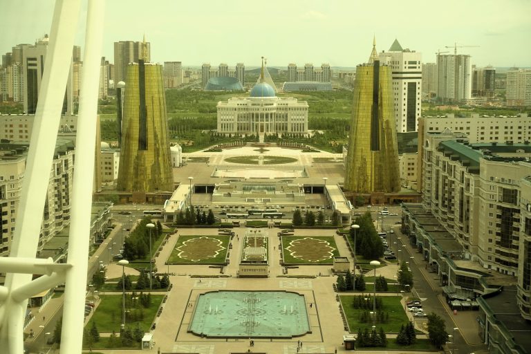 You can go up inside this tower and admire the views of the city. But you're inside that giant golden egg thing, and so all your views are tinted with gold.