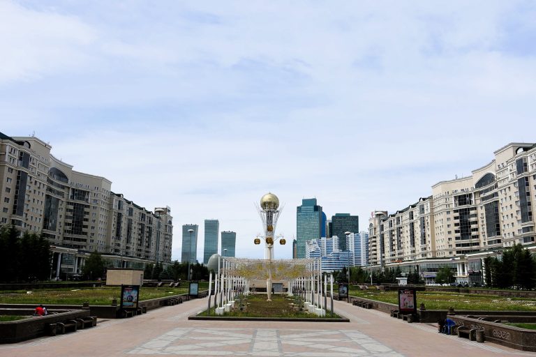 Looking back towards the Bayterek Tower. Astana is such a compelling city for the eyes.