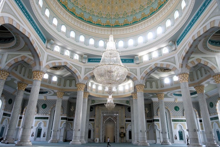 As I've stated elsewhere, my experience with Islamic architecture is that the exteriors > the interiors. The Hazret Sultan Mosque is definitely an exception to that rule, tho. The decor here was gorgeous! Really well-conceived. So glad I came inside, despite having behaved like a freak once indoors.