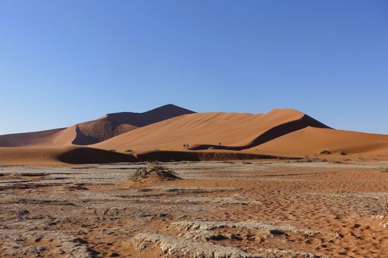This is one of the highest sand dunes in the world. It's known as 'Big Daddy' and peaks at roughly 325m at the back there.