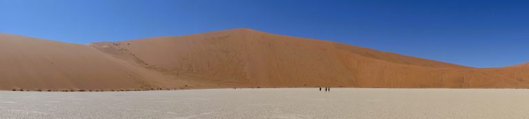 Got down to the clay pan and had to break out the panos. Those tiny things that look like ants at the bottom of the dune are actually human beings, which hopefully gives you some idea of the sheer scale of this mutha they call 'Big Daddy'.