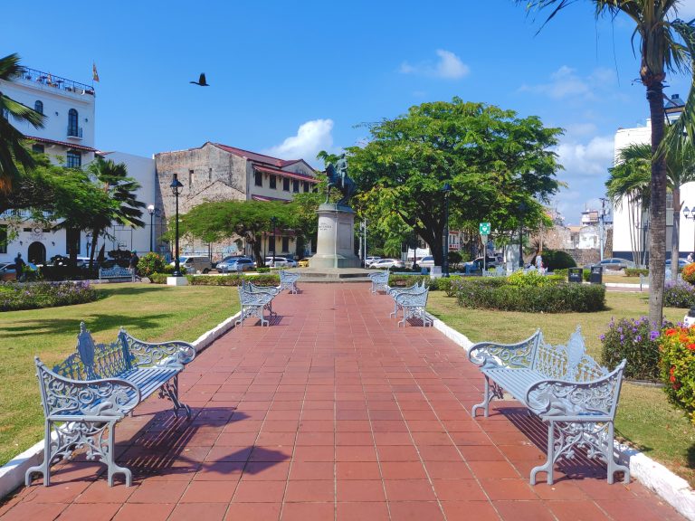 Plaza Herrera, named in honour of an early Panamanian military hero / independence leader I think.
