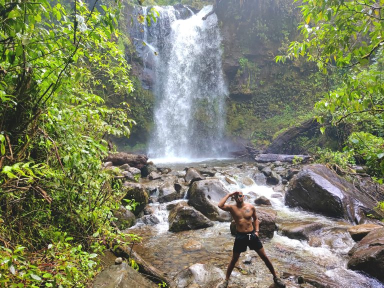 You're eventually rewarded with not one, not two, but THREE awesome waterfalls though. Here's the first.