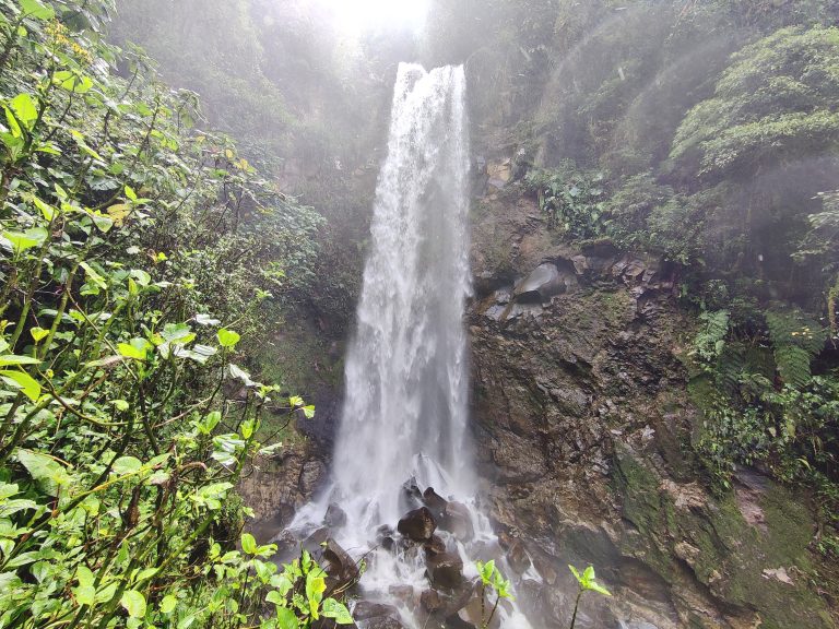 Finally, the third waterfall! This one's the tallest of them all, so you can only access it from a fenced viewing point unlike the others (where you can get right up close). Still worth it.
