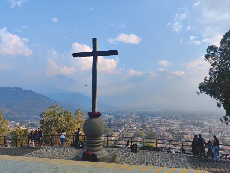 And here it is: Cerro de la Cruz, the most popular park and lookout point in the city. The spectacular vistas that I was promised didn't quite materialise in the late afternoon haze (blocking out the volcanoes which would undoubtedly improve the image), but it was nice to be somewhere more local.

After this - a full day of hardcore touristing - I headed back to the downtown to get some supplies for my upcoming hike, a solid meal, and an early night before the next day's epic adventure.