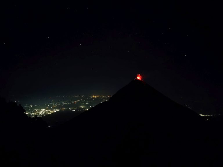 The return to base camp was the most challenging part of the entire trek for me. Descending Fuego only to then re-ascend Acatenango is a challenge as psychological as it is physical. Esp knowing that everyone else in our tour group had long since had dinner and gone to bed by this stage. We didn't return to base camp until after 10pm (we'd stayed at Fuego for a good 45 mins or so). I'd been looking forward to the promised 'soy bolognese' all hike, but sadly we were all served overcooked spaghetti with tomato sauce, which was deflating and unappetising enough for me to leave much of the meal. After that, it was bedtime as we had to be up to summit Acatenango in a mere few hours. But...