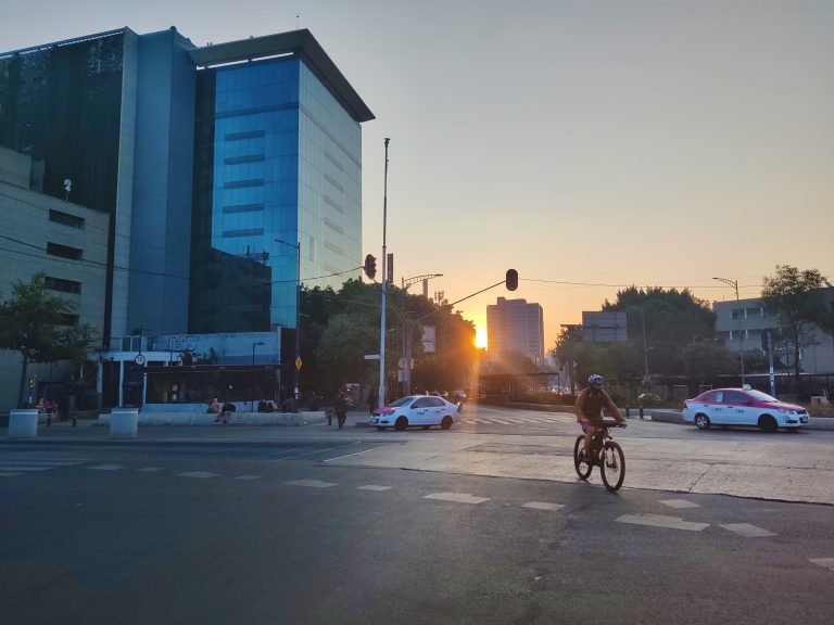 Around 6:30am the next morning, on our way to Teotihuacán. We'd tried getting the metro, but CDMX's metro system isn't particularly great, and after waiting on the platform for about 20 mins with no train in sight (delays are common), we abandoned ship and caught an Uber out here.