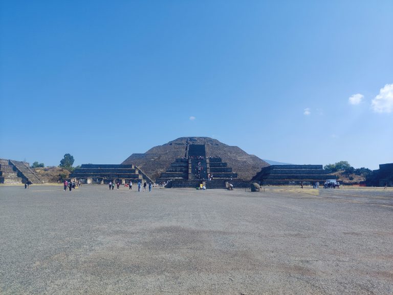 Teotihuacán's *other* major pyramid: the Temple of the Moon. This one you *can* climb!