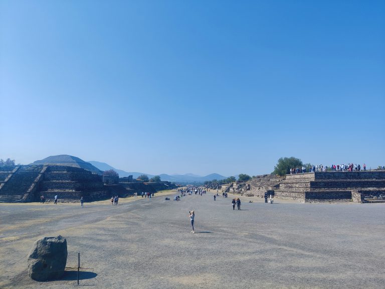 A view of the complex from just outside the Temple of the Moon. It's not difficult to conjure visions of a bustling Mesoamerican city based on what remains.