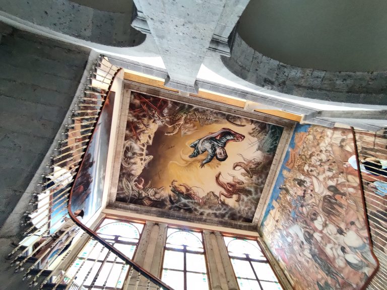 Much of the information here was in Spanish only. Also, the crowds were insane (approaching China level). This limited the amount of knowledge that I gleaned, but I did take this pic of a pretty ceiling.