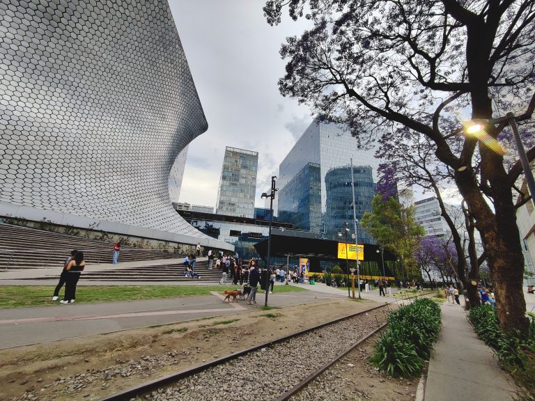 A great way to end the afternoon. Interesting train track that runs outside the Soumaya too!