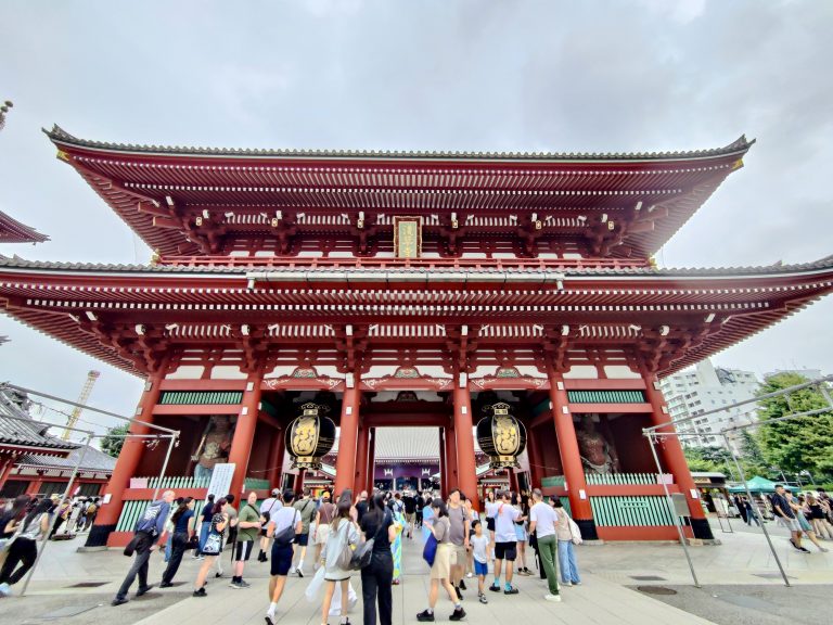 Senso-ji is Japan's oldest temple, dating back some 1000-1500 years depending on how one interprets the history. Its present structures, however, date from post-WW2 for fairly obvious reasons.