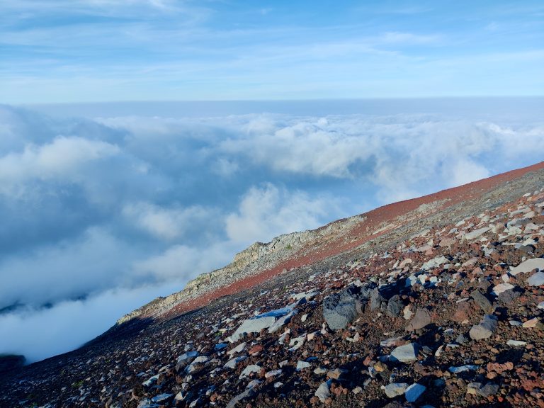 Surrounded by clouds on these rocky outcrops. Beautiful.