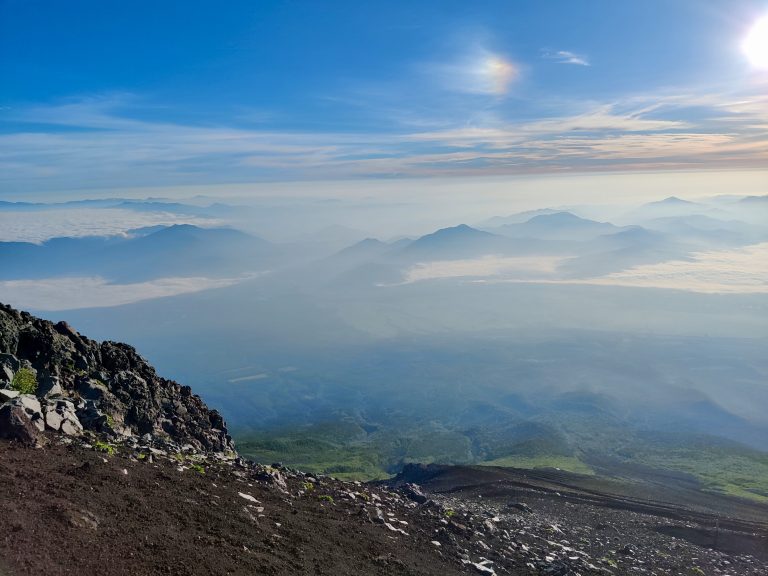 Beautiful scenes during the descent.