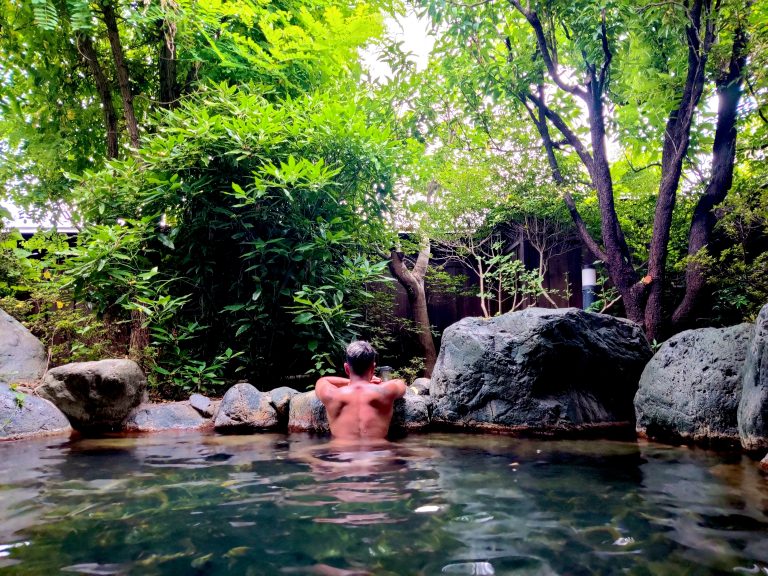 Here is the onsen. Snuck a cheeky pic while in the buff as by this point all other guests had exited except myself and my dormmate! (Pics in onsens are obviously *not* cool otherwise.) Onsen was at the Royal Hotel Kawaguchiko FYI - within walking distance from hostel, cheap, and willing to accept folks with tattoos, unlike some other, more scenic options elsewhere.