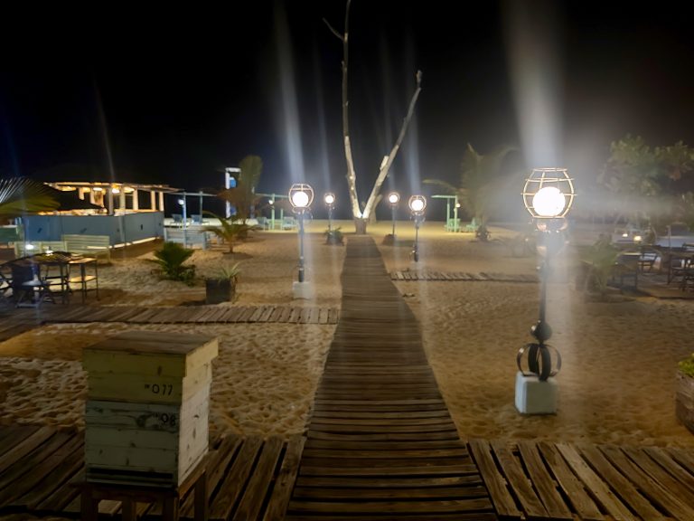 We had dinner at a fancy restaurant (called Batuk) on the Restinga. Good service. I was pretty much subsisting on beans/rice/omelettes/whatever vegetables I could get, but it was manageable thanks to the guys translating for me.