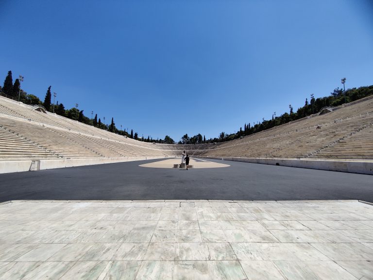 The awe-inspiring Panathenaic Stadium - the world's only fully-marble one - which was where the very first modern Olympics were held in 1896!!