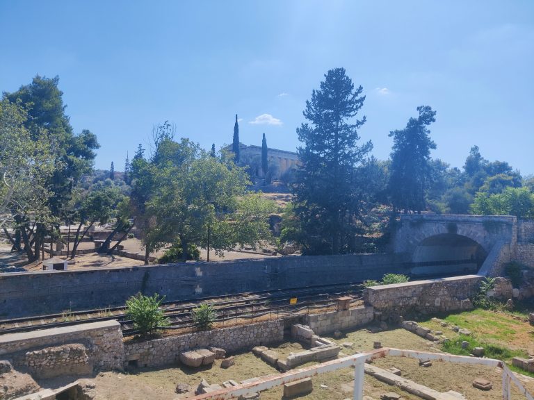 After some much-needed time in the air-conditioned museum, we braved the outdoors again to visit the Ancient Agora site...