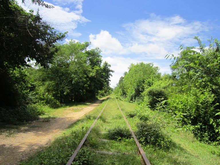 The old railroad tracks...