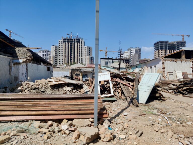 I assumed this was a site that was being demolished to make way for new tower blocks, but I'd walk up and down this road many times during my brief stay in Dushanbe and I'd later see it in a different light...