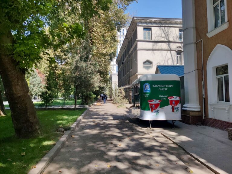 A... yoghurt kiosk? I'm not sure. I was finding the randomness of Dushanbe quite endearing.