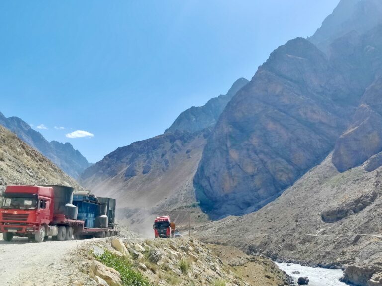 'Highway' indeed. This road functions as the main artery for supplies into the whole region, however, no matter what state of disrepair it's in.