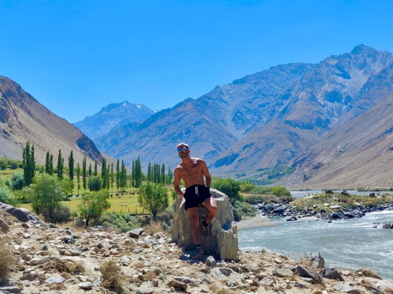 This called for a photo op with shirtless me once again taunting the invisible Taliban on the other side of the river...