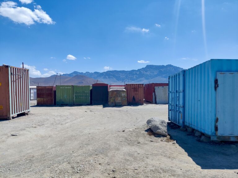 The first thing you notice about Murghab is the shipping containers. Lots of them. These function as homes, shops, restaurants, etc. Life is so damn tough here - it's not connected to the electrical grid, e.g. - that people make their own way with the best of whatever they can find. Shipping containers!!! 