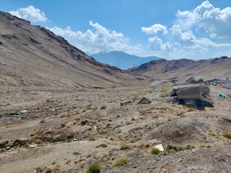 The border with Kyrgyzstan! Really feels like the middle of nowhere. And there's like 20 miles of no man's land separating the two countries.