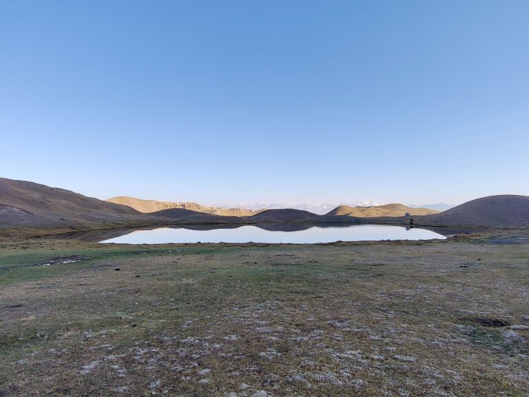 Walked down to the smaller of the two lakes in the area to wake myself up before breakfast.